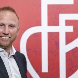 Ludovic Magnin a donné sa première conférence de presse comme entraîneur du FC Bâle. KEYSTONE/GEORGIOS KEFALAS